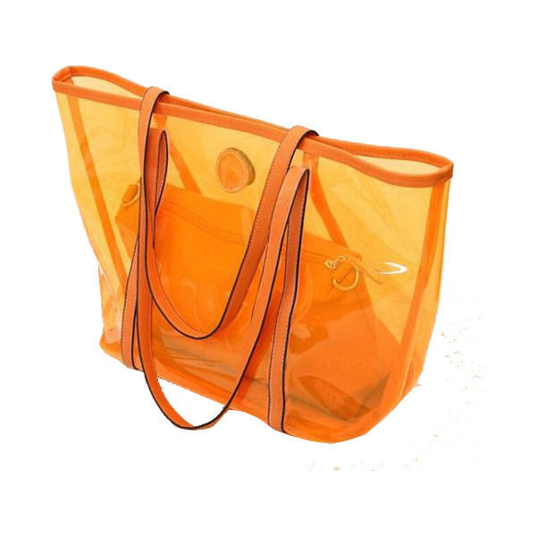 투명한 숙녀 끈달린 가방은 PVC 핸드백을, 주황색/빨강/파랑 맑게 합니다