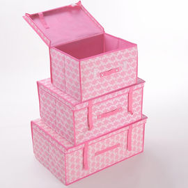 가구 의류 근본 뚜껑 큰 분홍색을 가진 비 길쌈된 저장 상자